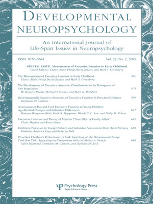 cover image of Measurement of Executive Function in Early Childhood